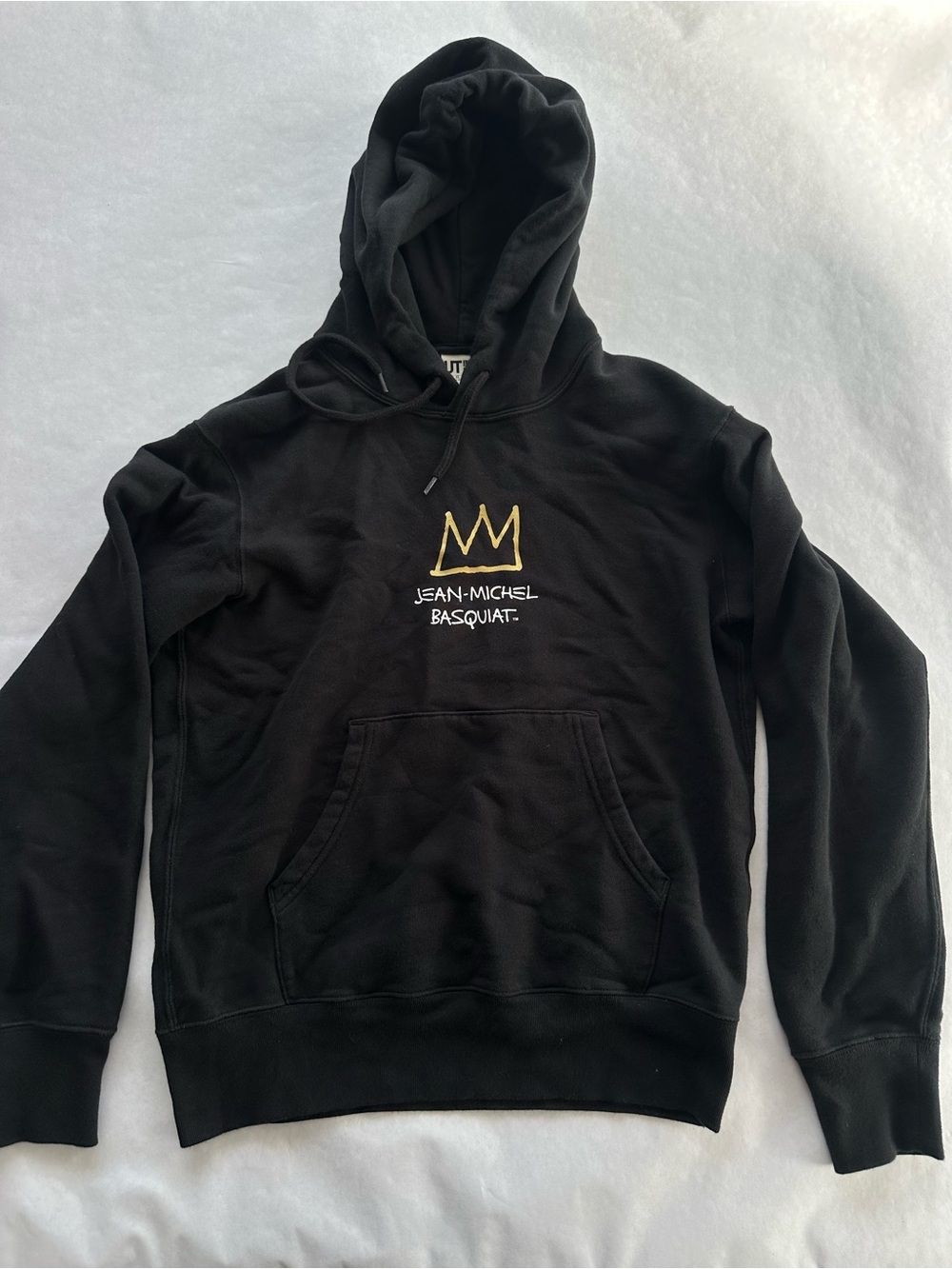 Uniqlo UT Jean-Michel Basquiat Graphic Print Black Pullover Hoodie Men's XS